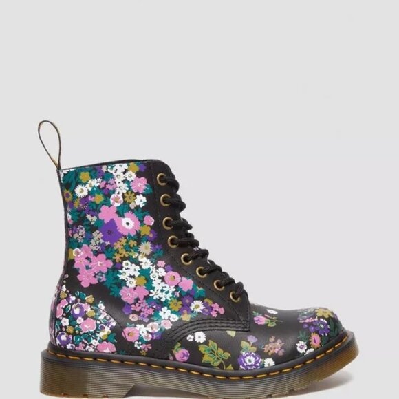 🆕 DR. MARTENS 1460 Vintage Floral Lace-Up Ankle Boot Bootie 7 - Picture 4 of 16